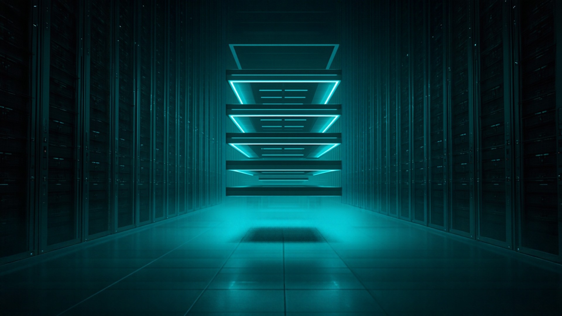 Stacked glowing storage blocks in a dark server hall, each carrying a different expiry glow